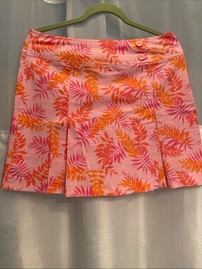 St. John's Bay stretch Pink Tropical Print Skater Skort